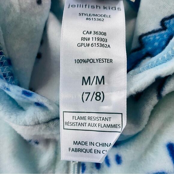 Jellyfish Kids | Snowman Zipper Onesie Hooded NWT M 7/8 - Picture 6 of 9